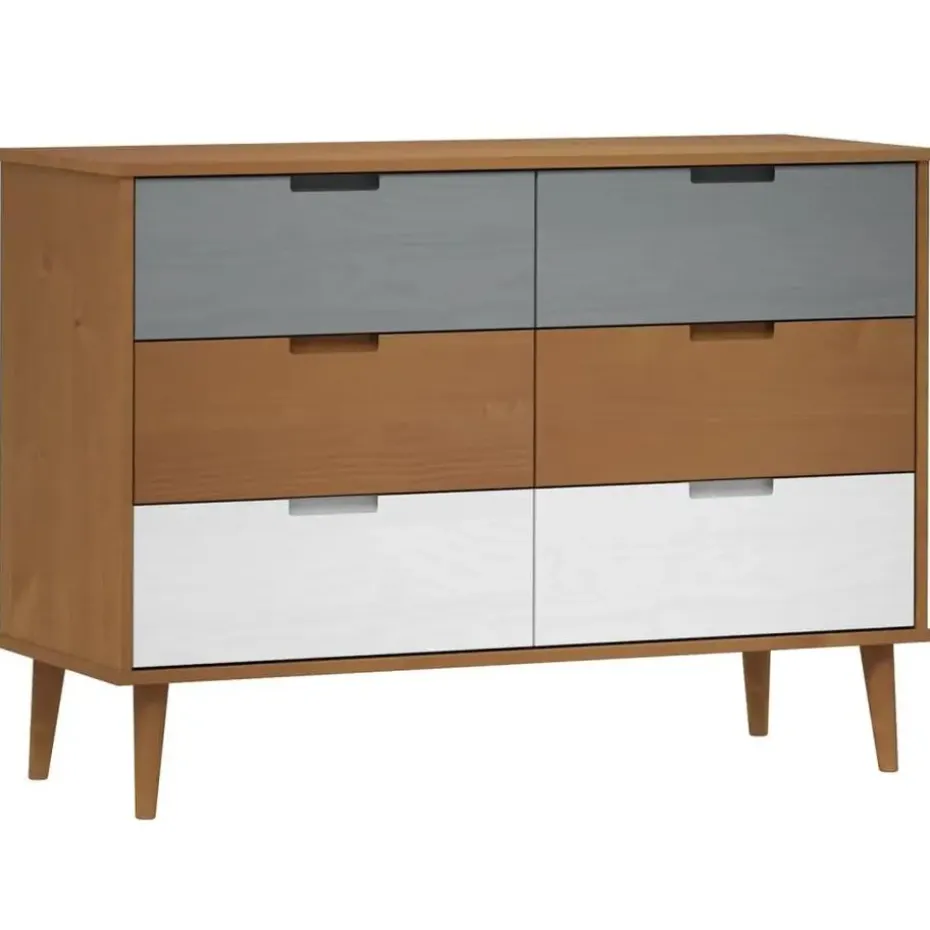 vidaXL - Ladekast - Bruin - Grenenhout