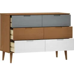 vidaXL - Ladekast - Bruin - Grenenhout