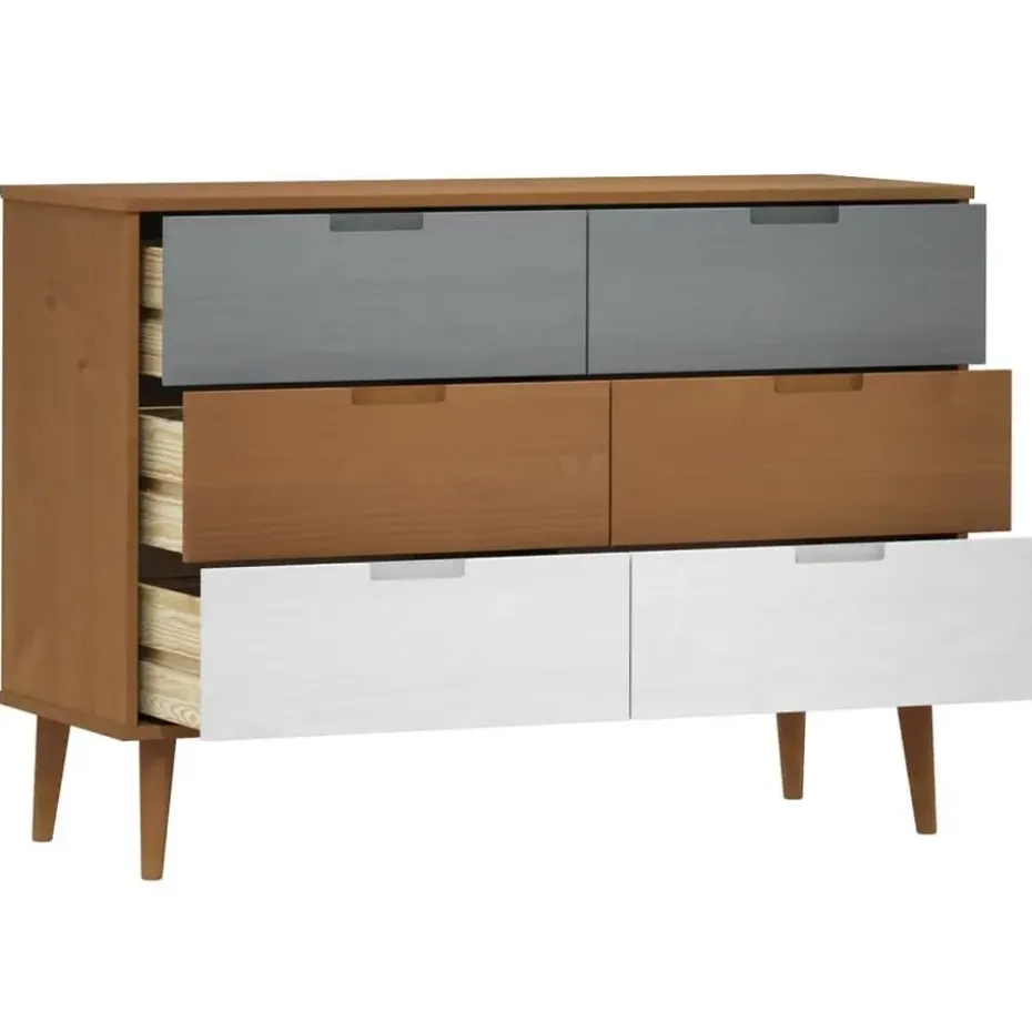 vidaXL - Ladekast - Bruin - Grenenhout