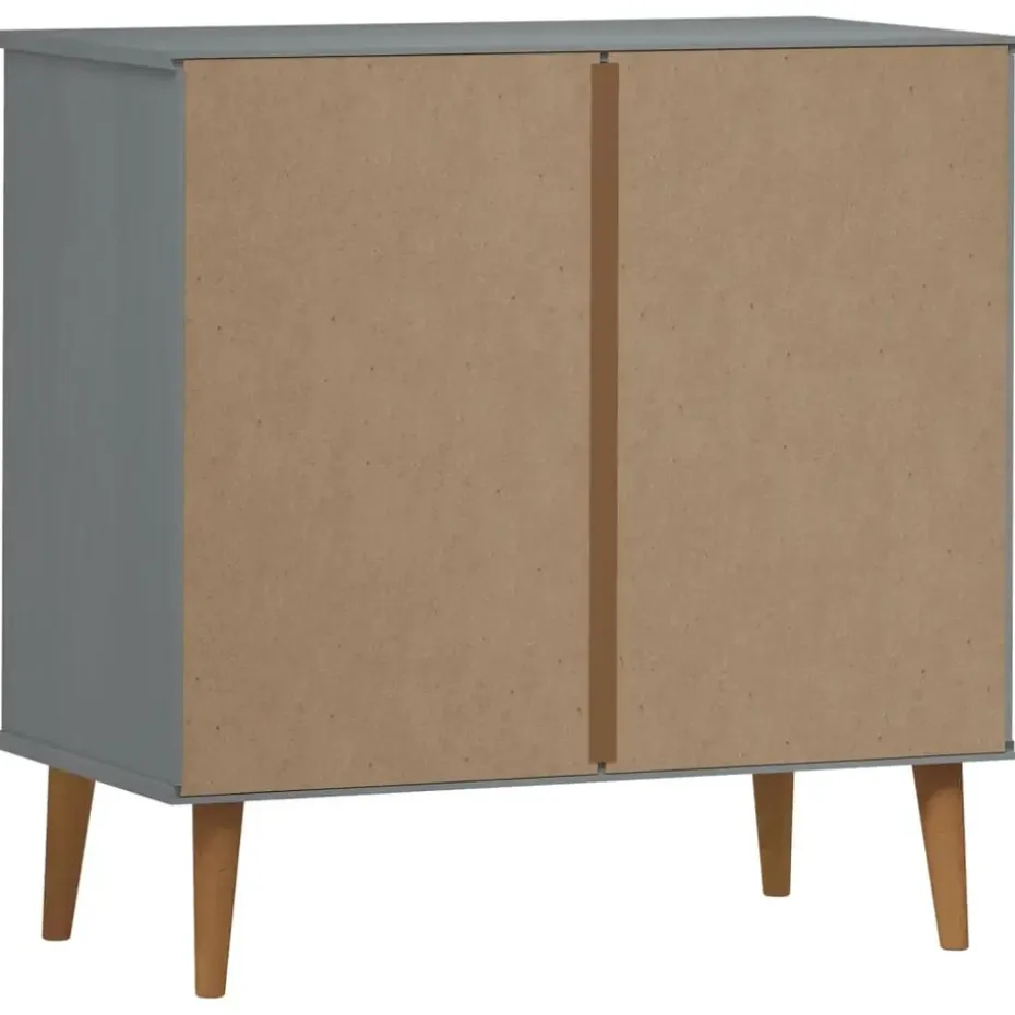 vidaXL - Ladekast - Grijs - Grenenhout