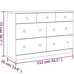 vidaXL - Ladekast - Wit - Grenenhout