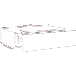 vidaXL - Ladeschap - Zwart - MDF