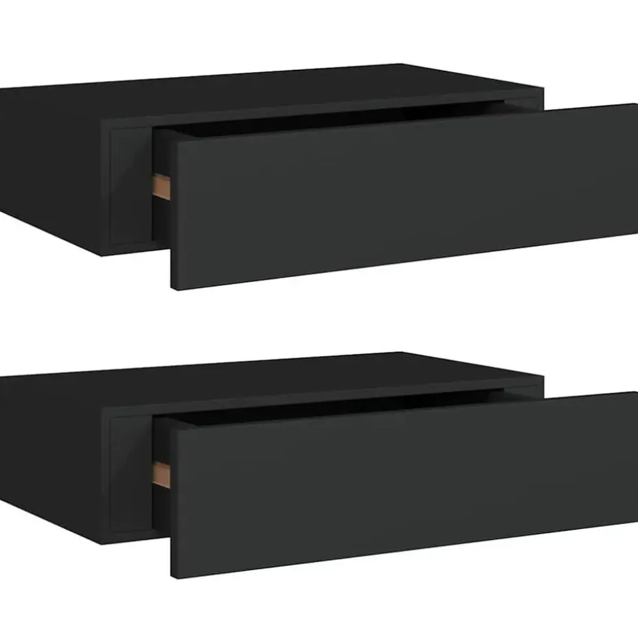 vidaXL - Ladeschap - Zwart - MDF