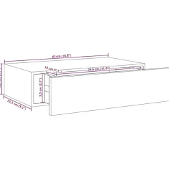 vidaXL - Ladeschap - Zwart - MDF