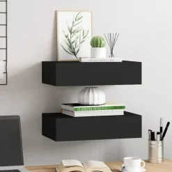 vidaXL - Ladeschap - Zwart - MDF