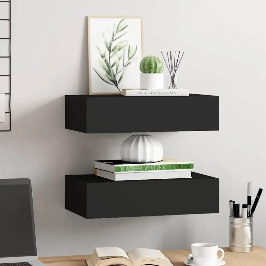 vidaXL - Ladeschap - Zwart - MDF