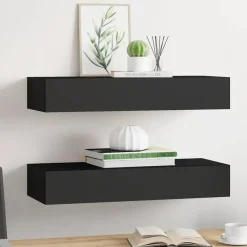 vidaXL - Ladeschap - Zwart - MDF