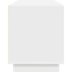 vidaXL - LED TV-meubel met 2 lades en 4 deuren - Wit - Hout - 160.5x41x50 cm