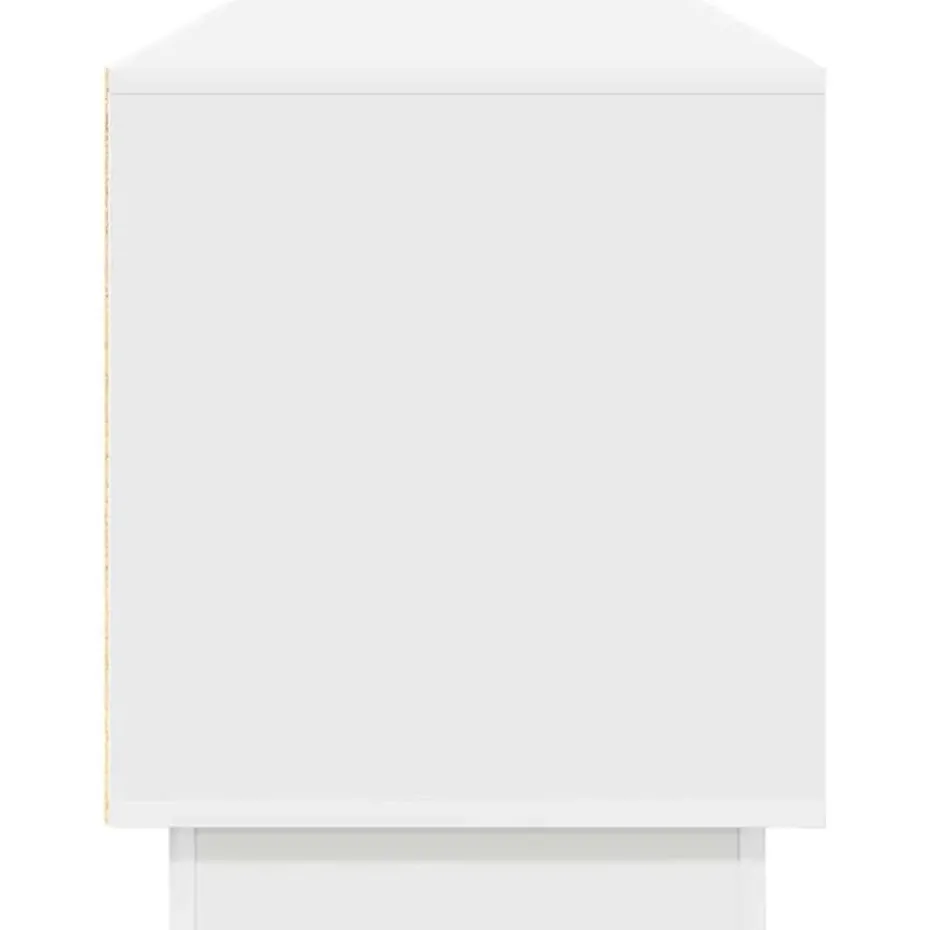 vidaXL - LED TV-meubel met 2 lades en 4 deuren - Wit - Hout - 160.5x41x50 cm