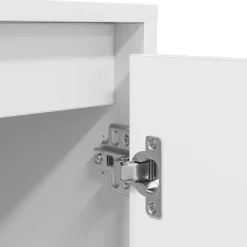 vidaXL - LED TV-meubel met 2 lades en 4 deuren - Wit - Hout - 160.5x41x50 cm