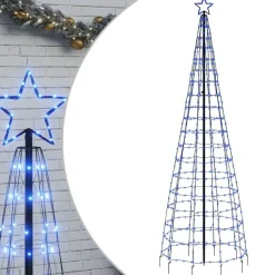 vidaXL - Led-kerstboom - Blauw - 300 cm
