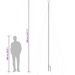 vidaXL - Led-kerstboom - Blauw - IJzer