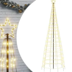 vidaXL - Led-kerstboom - Warmwit - 300 cm - 1 pcs