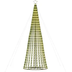 vidaXL - LED-kerstboom met spikes 688 LEDs 100x300 cm - Warmwit - Koper, ijzer