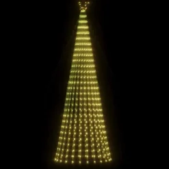 vidaXL - LED-kerstboom met spikes 688 LEDs 100x300 cm - Warmwit - Koper, ijzer