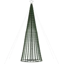 vidaXL - LED-kerstboom met spikes 688 LEDs 100x300 cm - Warmwit - Koper, ijzer