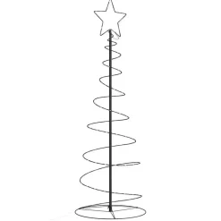 vidaXL - LED-kerstboom met 100 LED's 150x50 cm - Zwart - Metaal