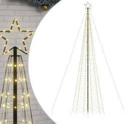 vidaXL - LED-kerstboom met spikes 1534 LEDs 166,5x500 cm - Warmwit - Koper