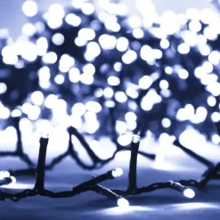 vidaXL - Led-slinger - Cold white and dark green - 25 m