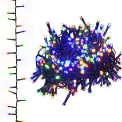 vidaXL - Led-slinger - Multicolour and dark green - 13 m
