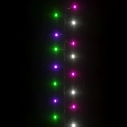 vidaXL - Led-slinger - Pastel multicolour and dark green - 25 m