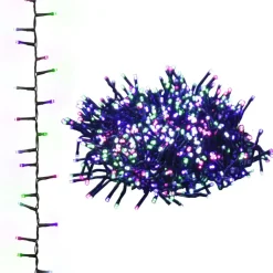 vidaXL - Led-slinger - Pastel multicolour and dark green - 13 m