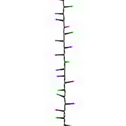 vidaXL - Led-slinger - Pastel multicolour and dark green - 13 m