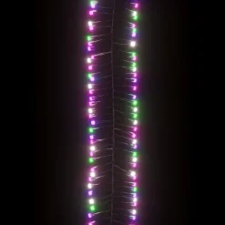 vidaXL - Led-slinger - Pastel multicolour and dark green - 11 m