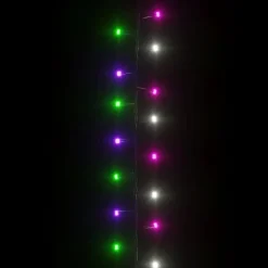 vidaXL - Led-slinger - Pastel multicolour and dark green - 45 m