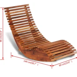 vidaXL - Ligbed schommelend - Bruin - Acaciahout