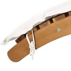 vidaXL - Ligstoel - Crème - Hout