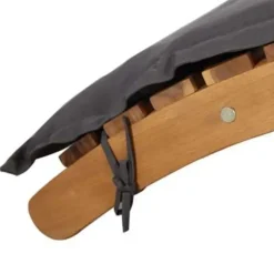 vidaXL - Ligstoel - Grijs - Hout