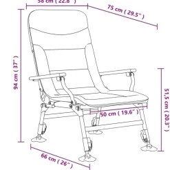 vidaXL - Loungestoel met armleuning - Groen - Staal