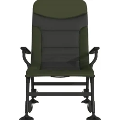 vidaXL - Loungestoel met armleuning - Groen - Staal