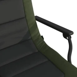 vidaXL - Loungestoel met armleuning - Groen - Staal