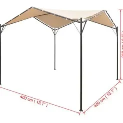 vidaXL - Luifel - Beige - Stof - 4 x 4 m