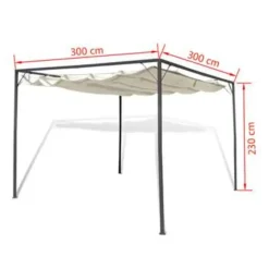 vidaXL - Luifel - Crème - Stof