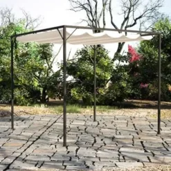 vidaXL - Luifel - Crème - Stof