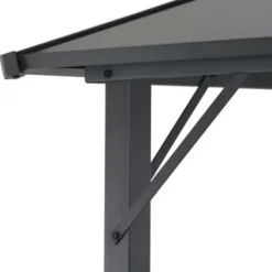 vidaXL - Luifel - Zwart - Staal - 4 x 3 m