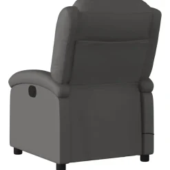 vidaXL - Massagestoel - Grijs - Leer