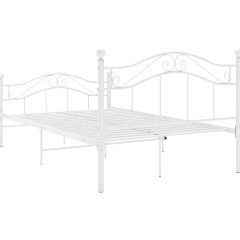 vidaXL - Metalen bed frame - Wit - 120x200 cm