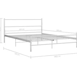 vidaXL - Metalen bed frame - Wit - 140 x 200 cm