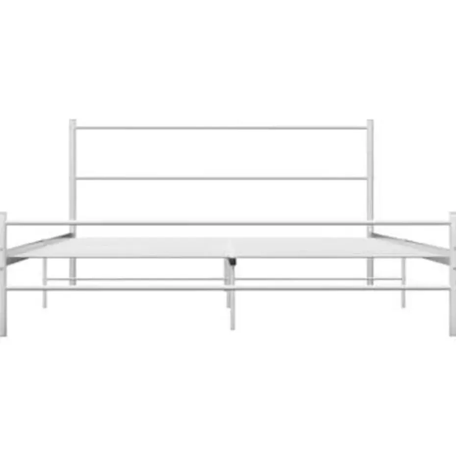 vidaXL - Metalen bed frame - Wit - 140 x 200 cm
