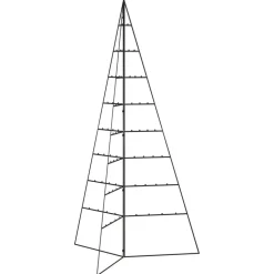 vidaXL - Metalen Kerstboom - Zwart - 180 cm