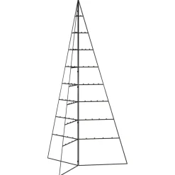 vidaXL - Metalen Kerstboom - Zwart - 180 cm