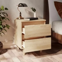 vidaXL - Nachtkastje - Bruin - Grenenhout