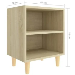 vidaXL - Nachtkastje - Bruin - Bewerkt hout - 2 stuks