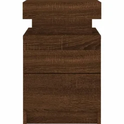 vidaXL - Nachtkastje - Bruin - Bewerkt hout - 2 stuks