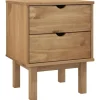 vidaXL - Nachtkastje - Bruin - Grenenhout
