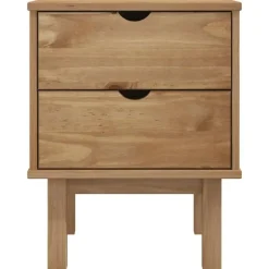 vidaXL - Nachtkastje - Bruin - Grenenhout